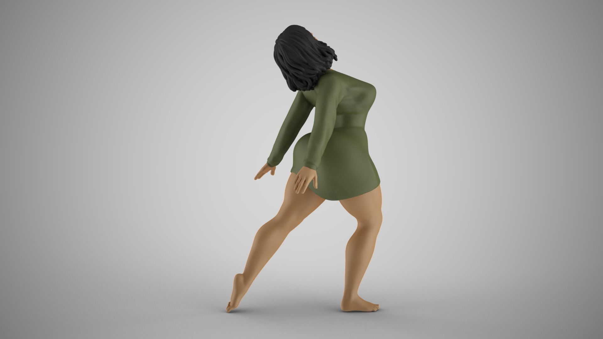 Girl Feeling Free 3D print model_7