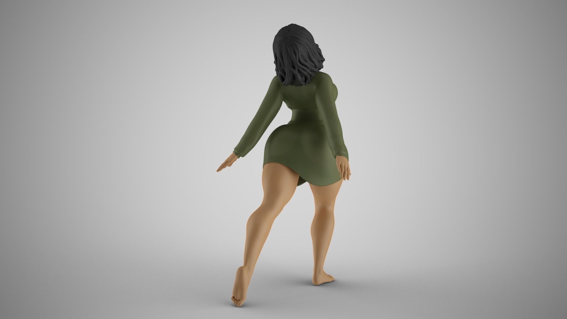 Girl Feeling Free 3D print model_6