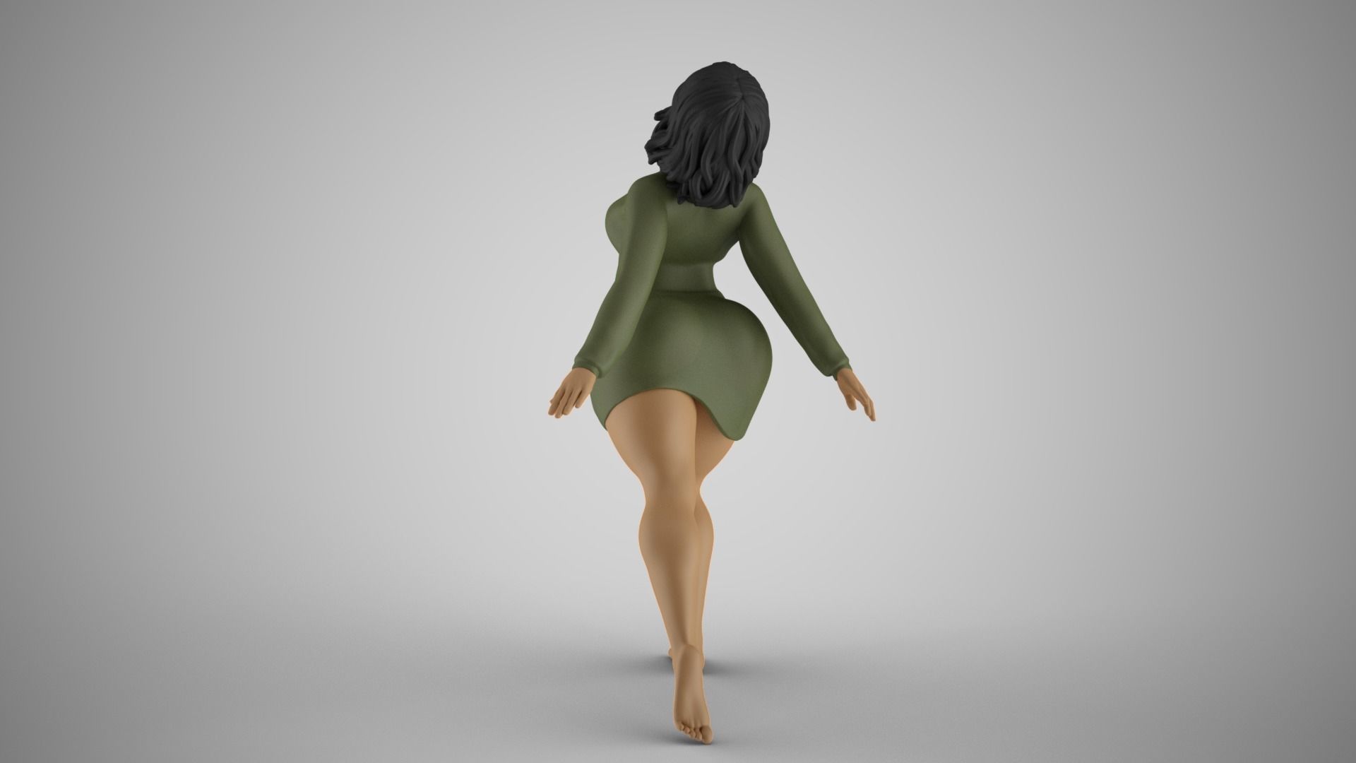 Girl Feeling Free 3D print model_5