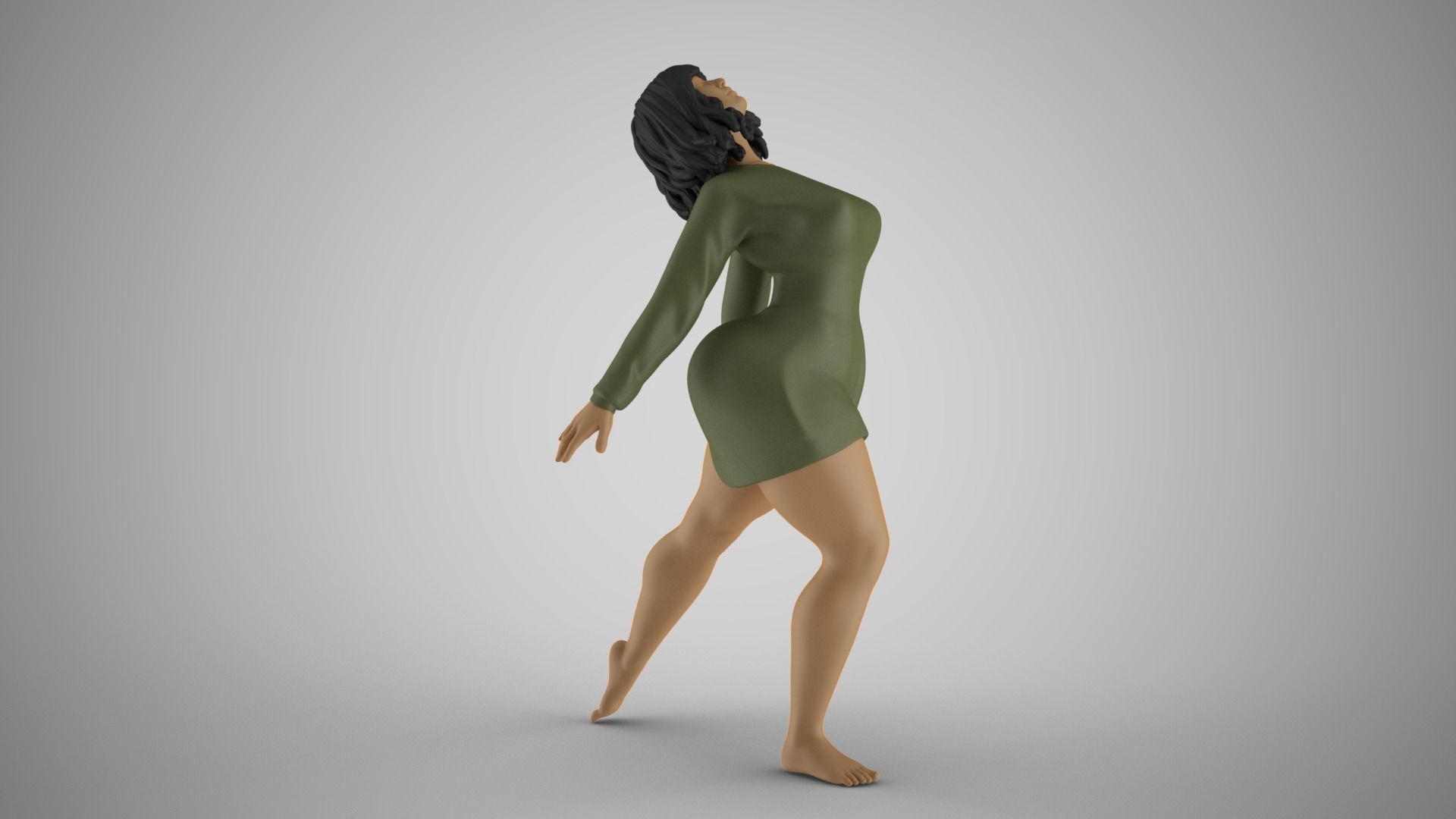 Girl Feeling Free 3D print model_8