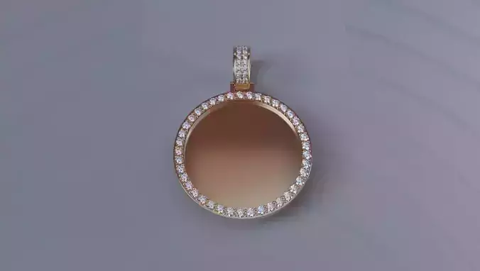 Picture Pendant - 2mm Dia Stones - SMALL 3D print model