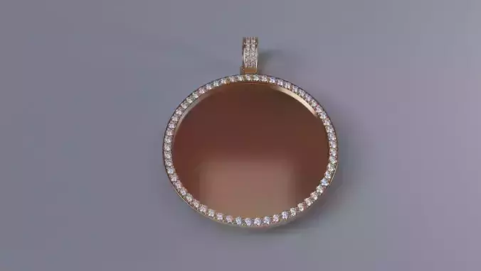 Picture Pendant - 2mm Dia Stones - LARGE 3D print model