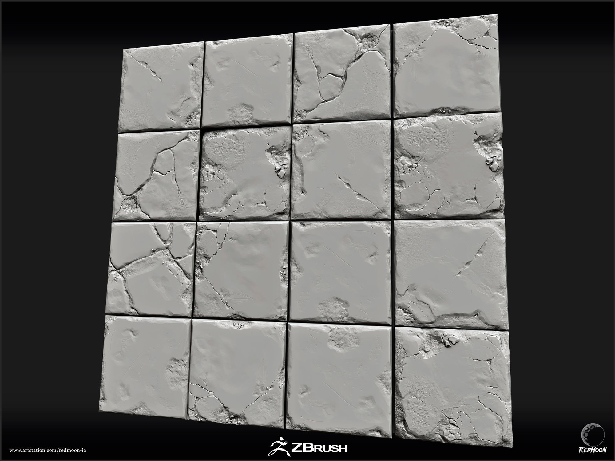 Old Floor Tiles - PBR materials Texture Texture_5