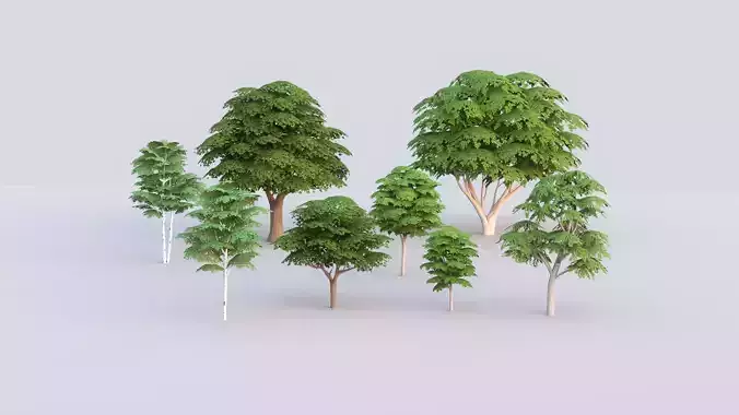 Tree Pack Low Poly G86 Low-poly 3D model