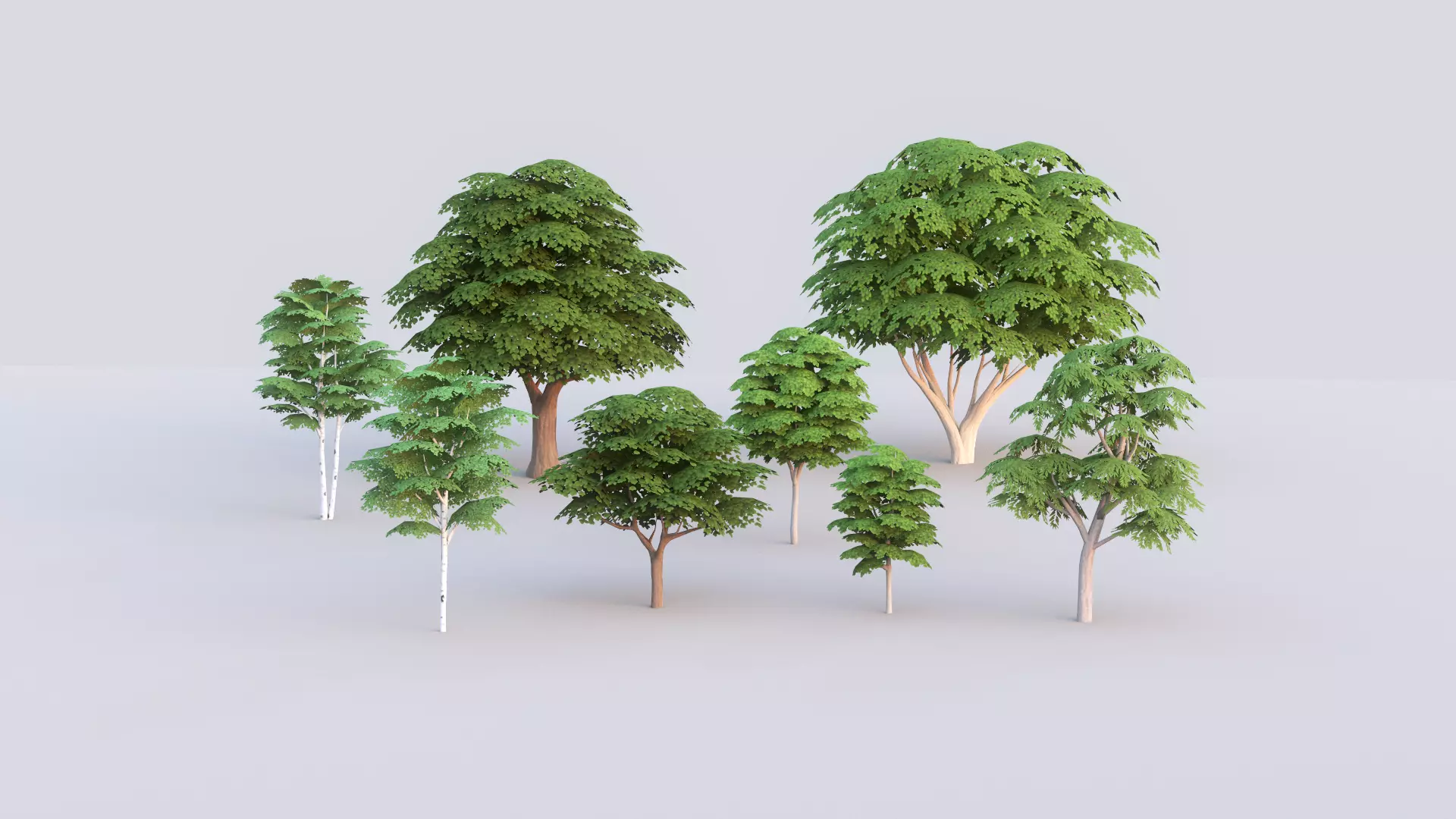 Tree Pack Low Poly G86 Low-poly 3D model_0