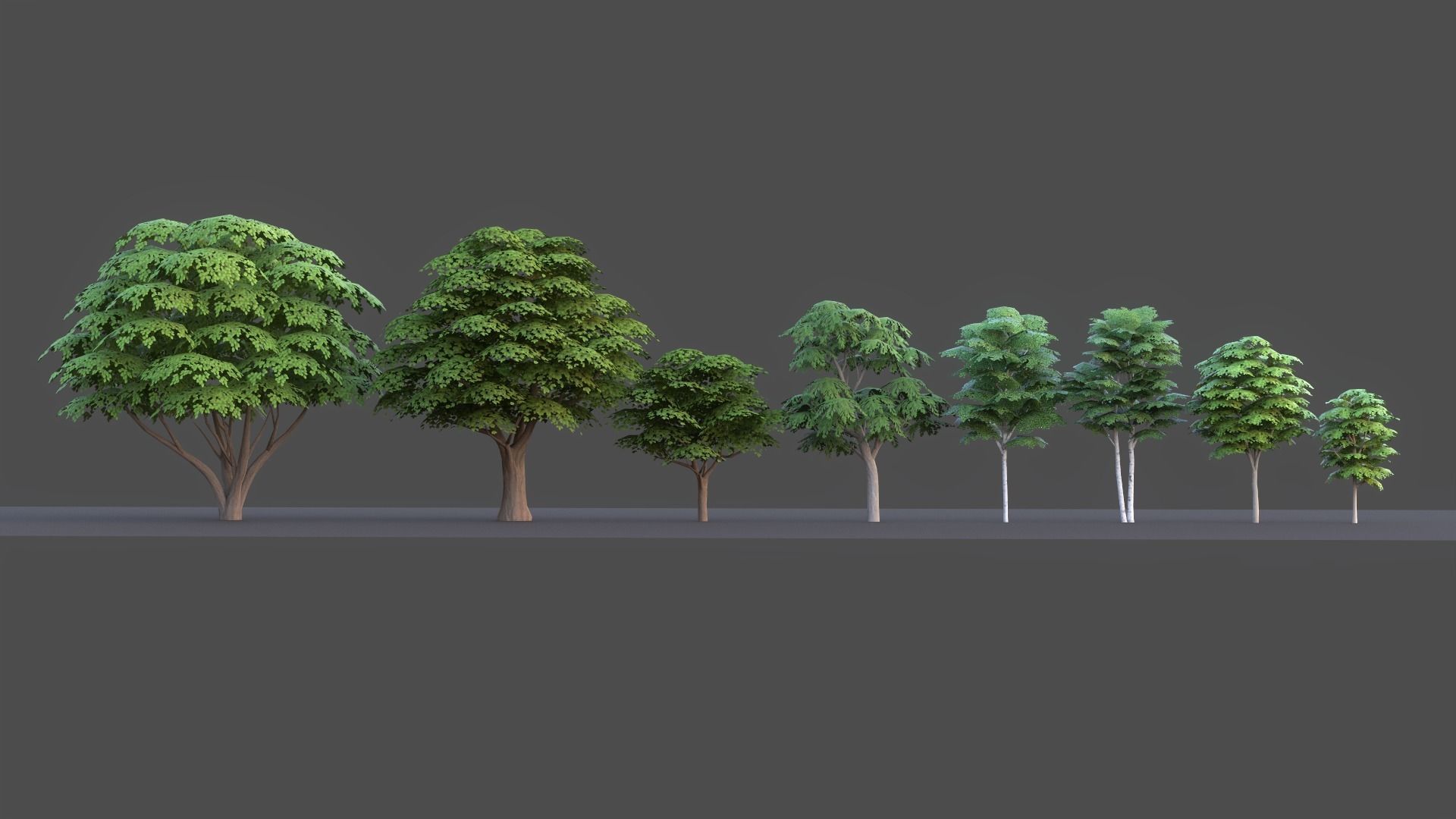 Tree Pack Low Poly G86 Low-poly 3D model_14