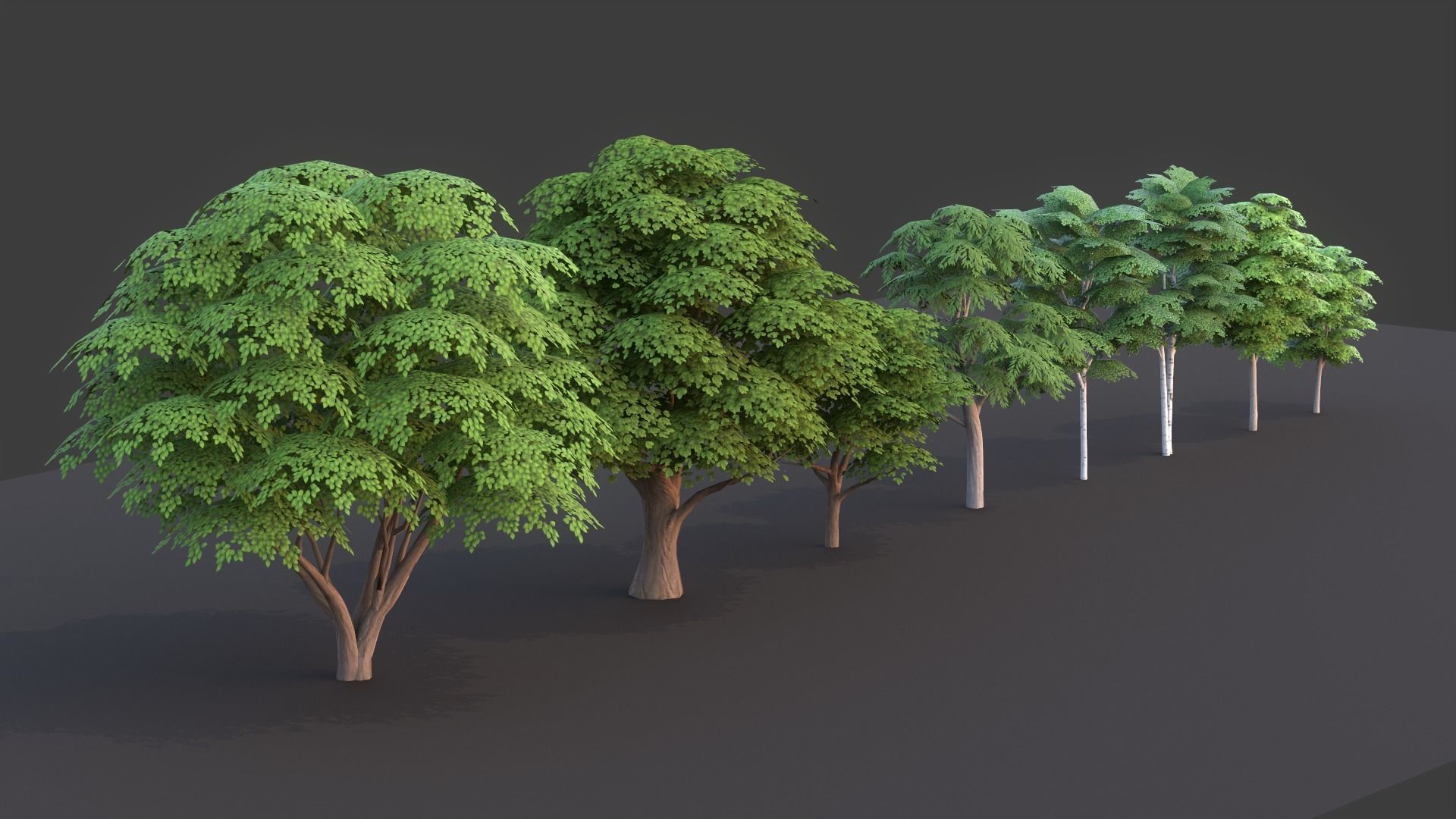 Tree Pack Low Poly G86 Low-poly 3D model_7