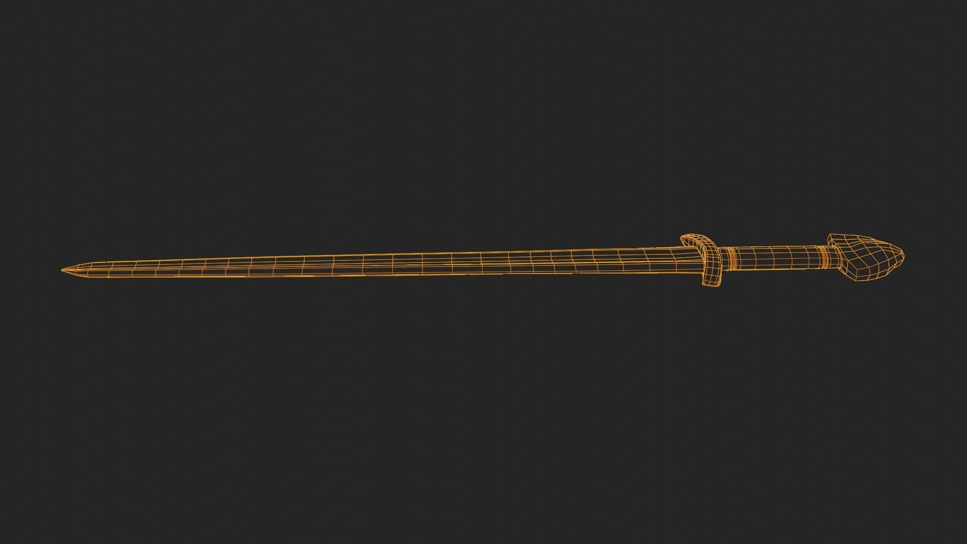 northmen sword and sheath  game ready Low-poly 3D model_8
