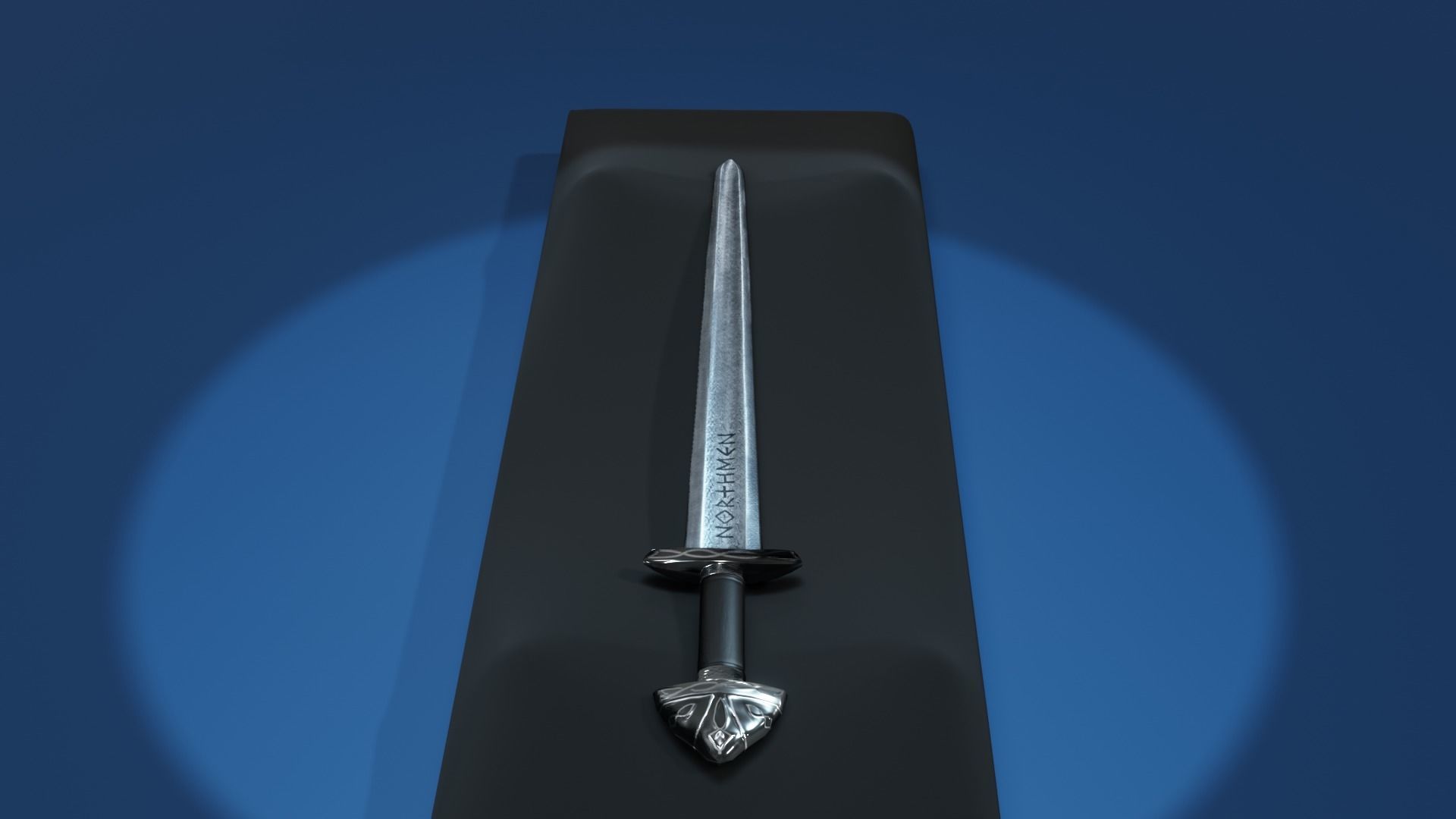 northmen sword and sheath  game ready Low-poly 3D model_6