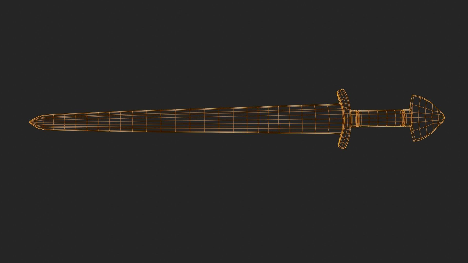 northmen sword and sheath  game ready Low-poly 3D model_7