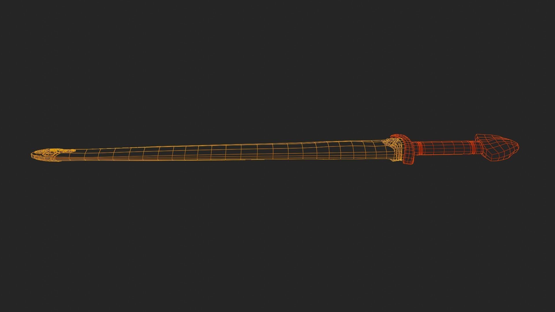 northmen sword and sheath  game ready Low-poly 3D model_4
