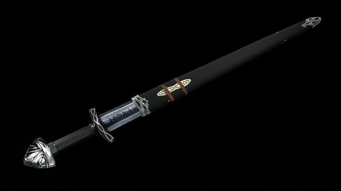 northmen sword and sheath  game ready Low-poly 3D model