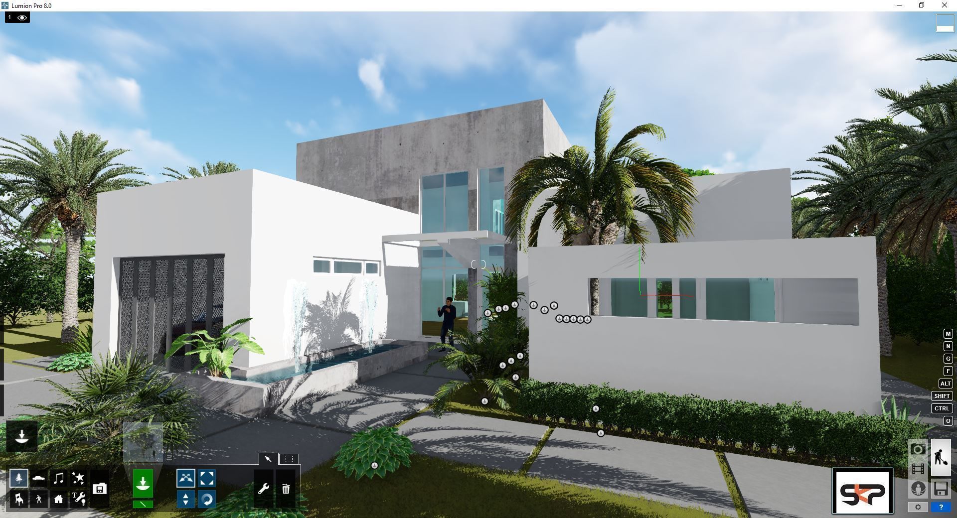 Villa C8 - Sketchup dwg lumion render picture 3D model_15