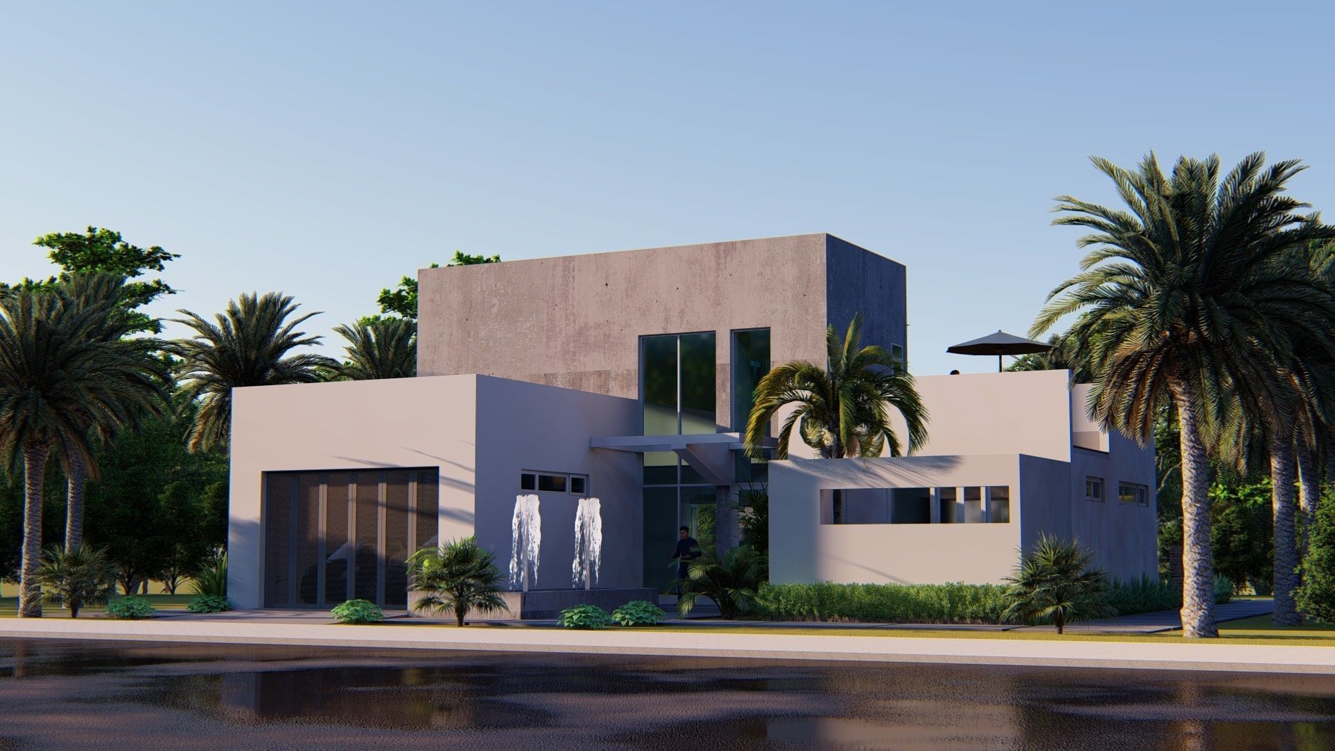 Villa C8 - Sketchup dwg lumion render picture 3D model_9
