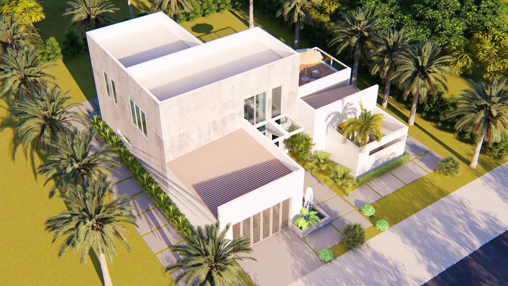 Villa C8 - Sketchup dwg lumion render picture 3D model_12