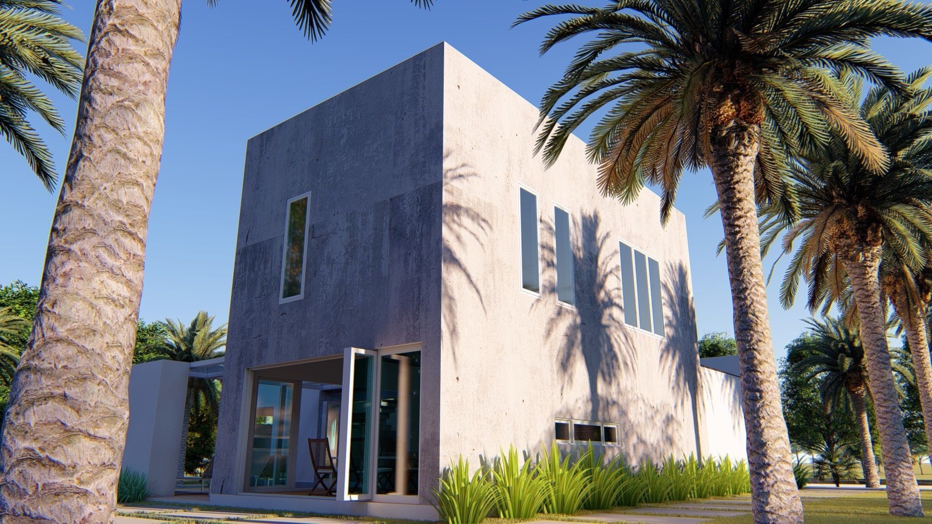 Villa C8 - Sketchup dwg lumion render picture 3D model_14