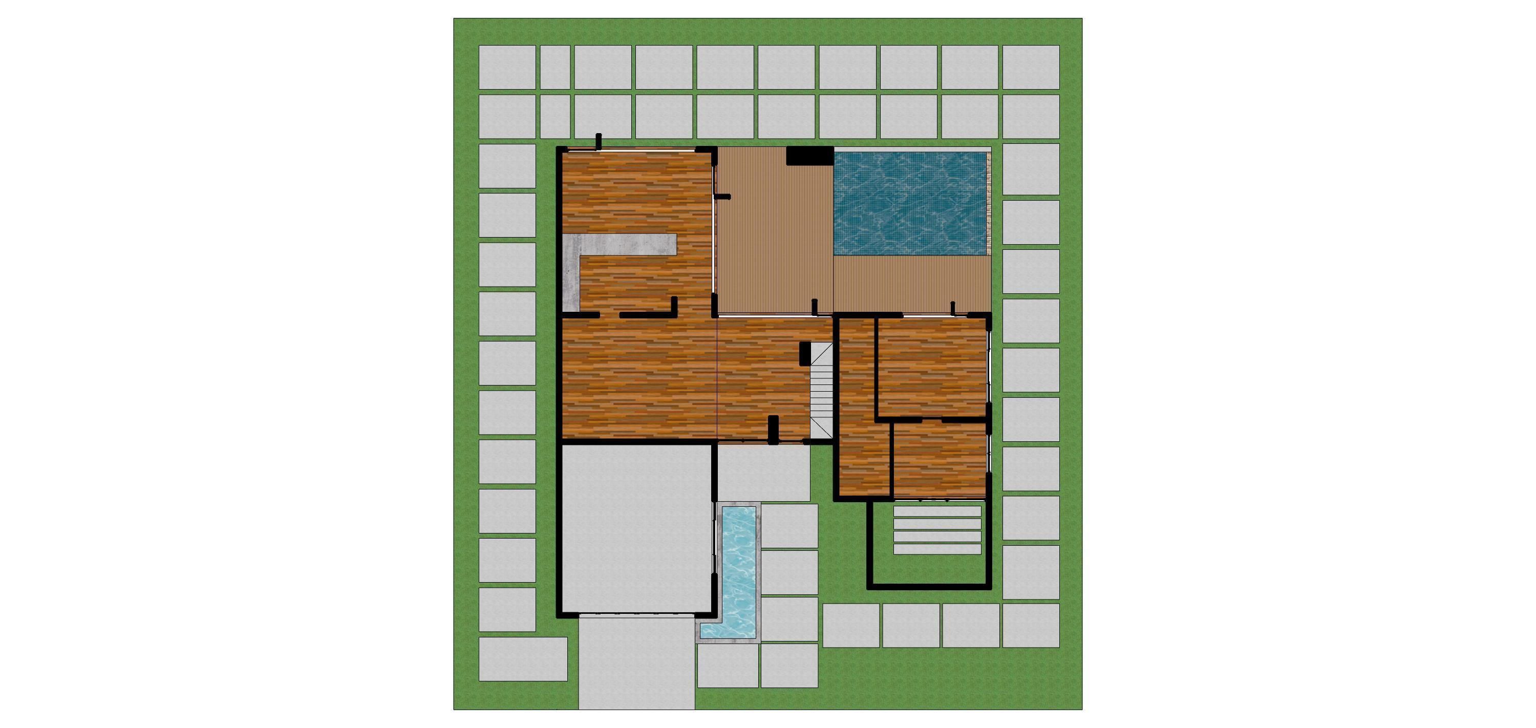 Villa C8 - Sketchup dwg lumion render picture 3D model_33