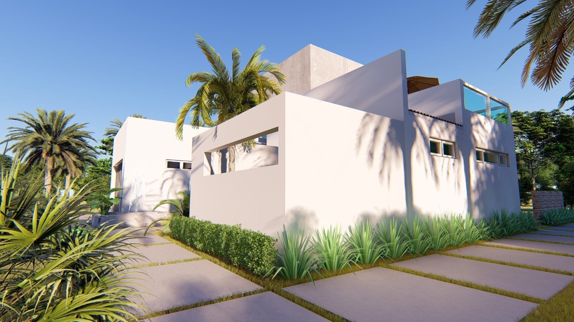 Villa C8 - Sketchup dwg lumion render picture 3D model_11