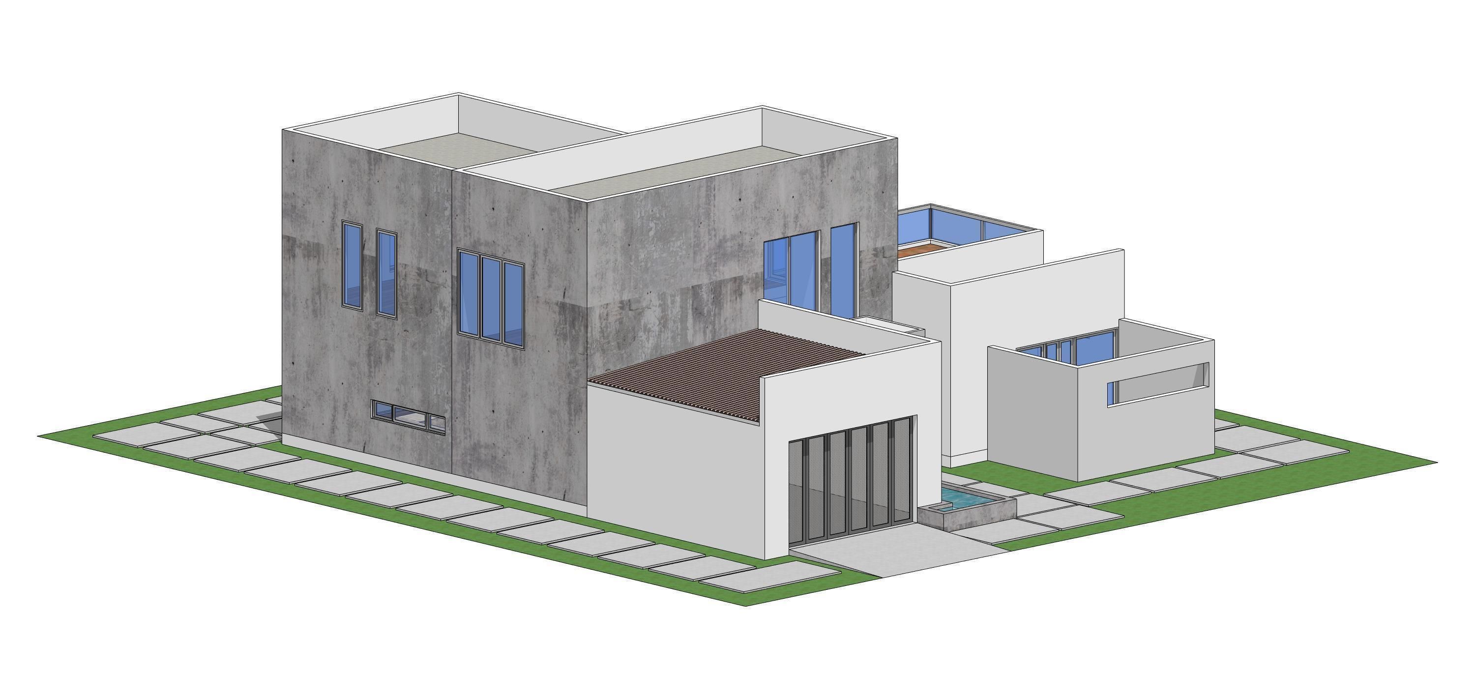 Villa C8 - Sketchup dwg lumion render picture 3D model_28