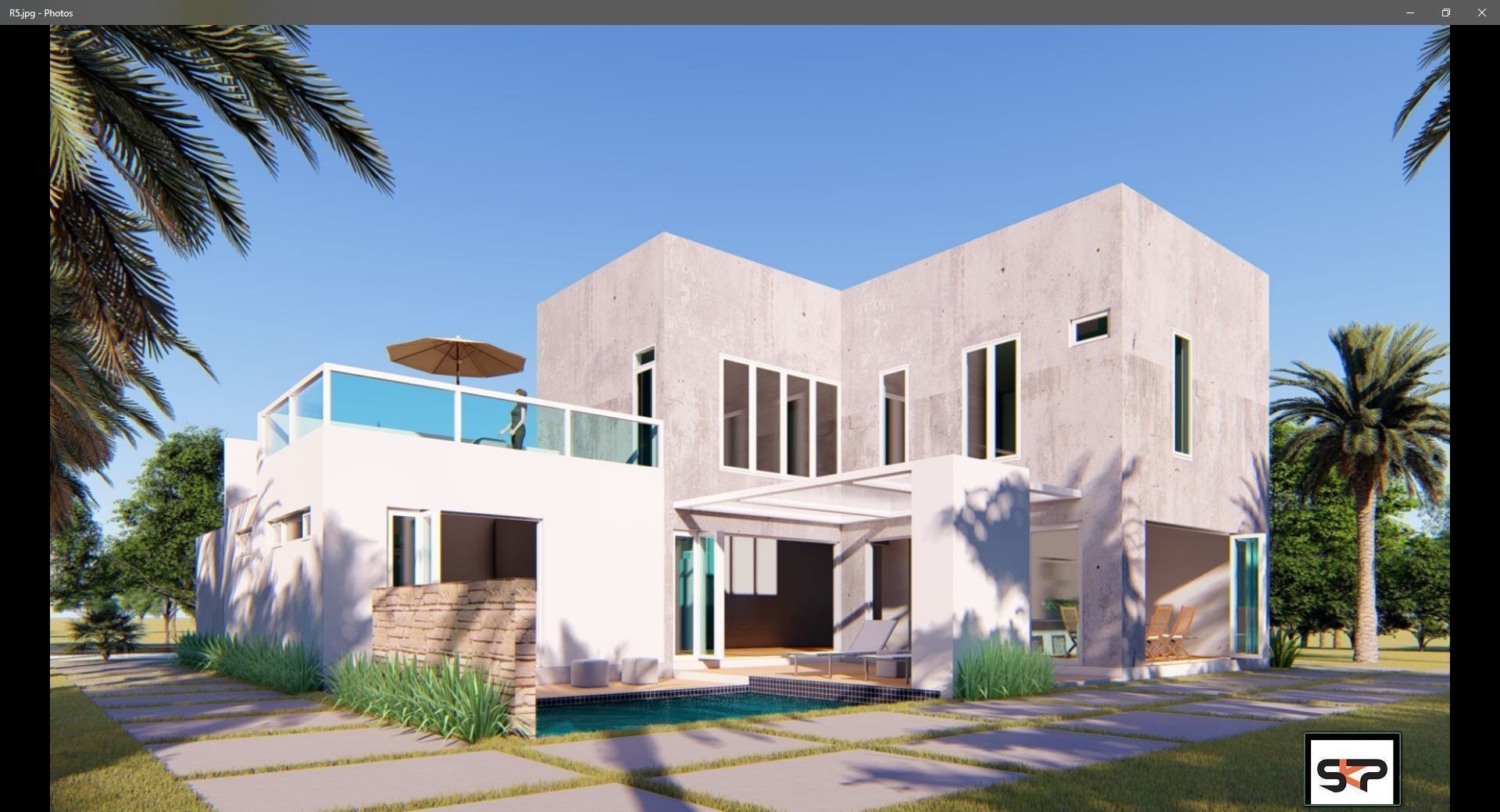 Villa C8 - Sketchup dwg lumion render picture 3D model_6