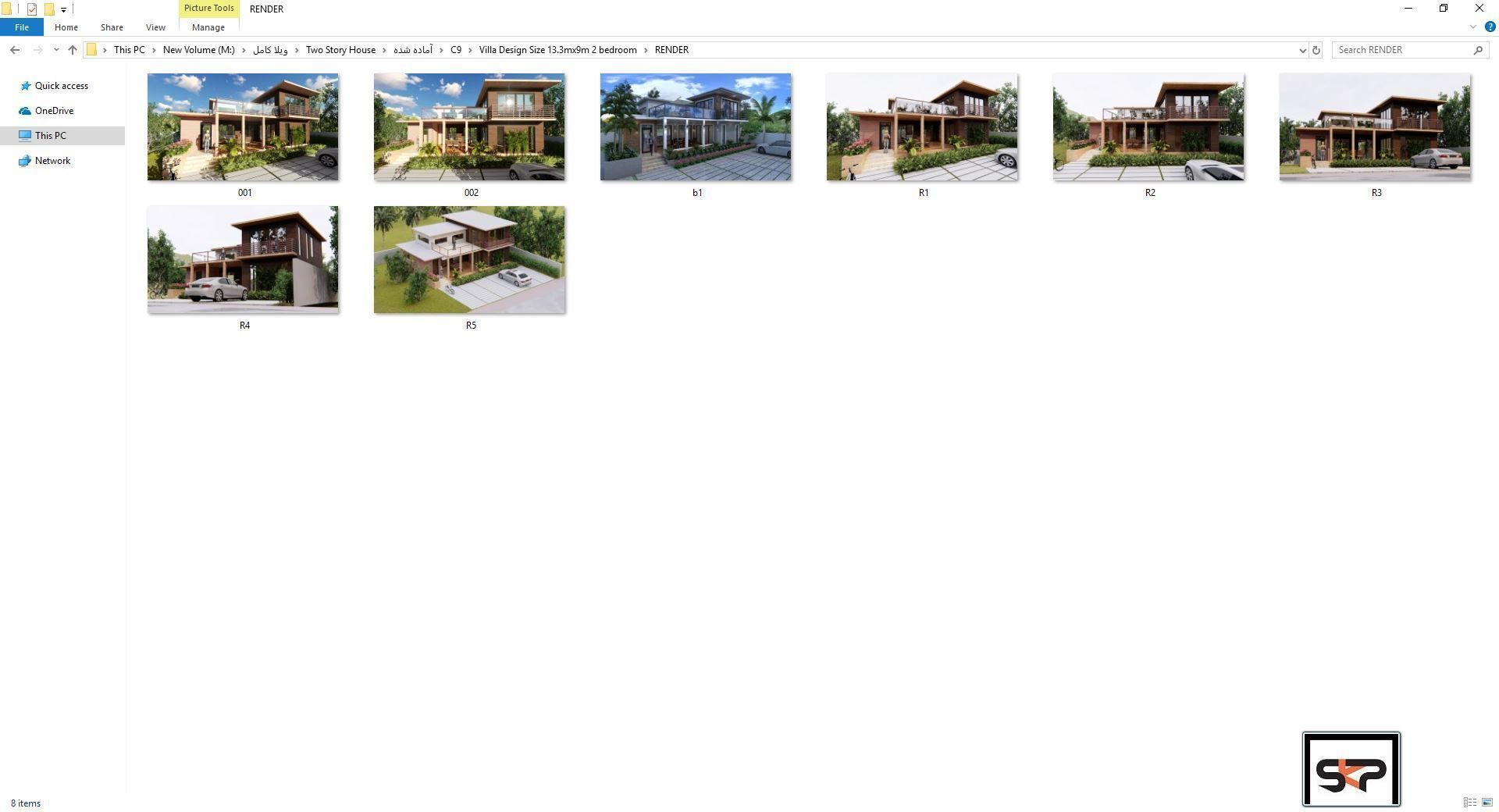 Villa C9 - Sketchup dwg lumion render picture 3D model_7