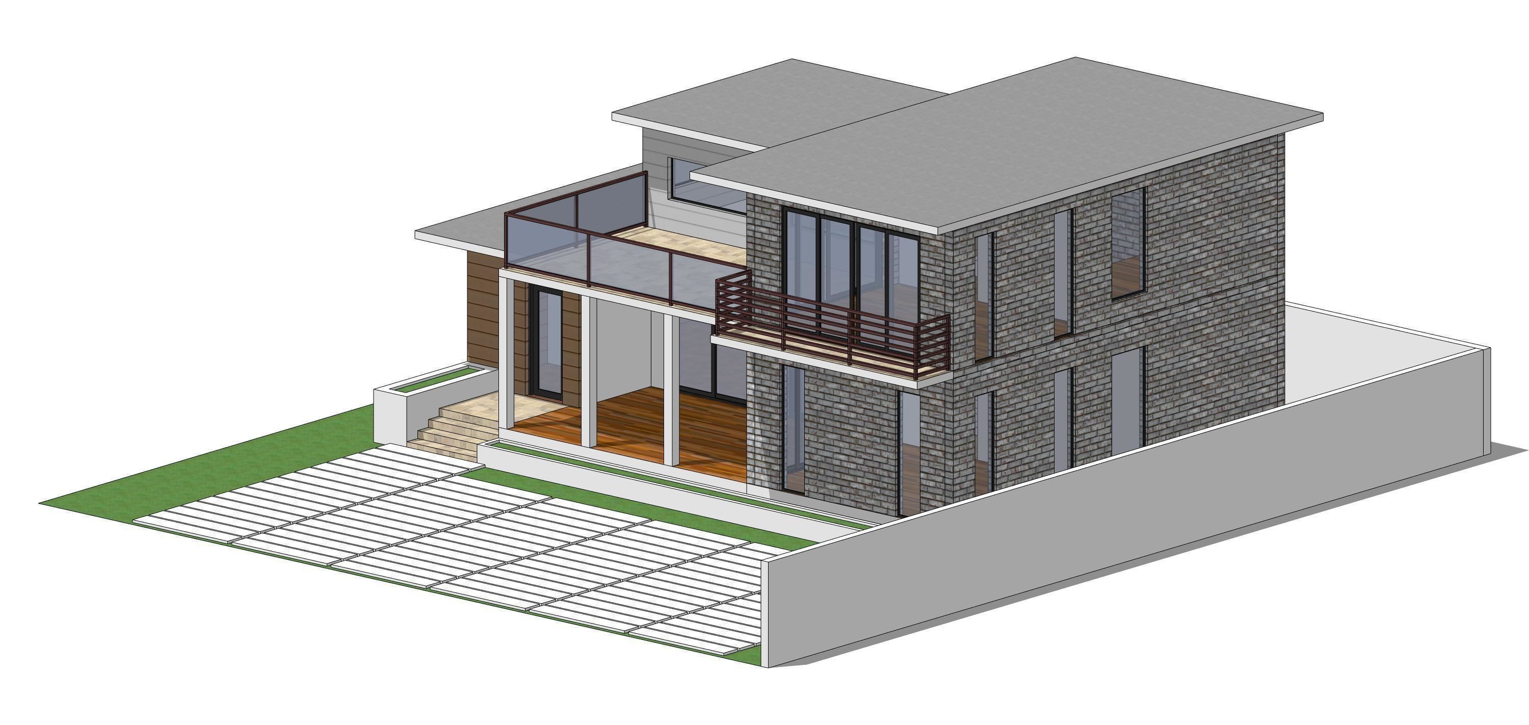 Villa C9 - Sketchup dwg lumion render picture 3D model_12