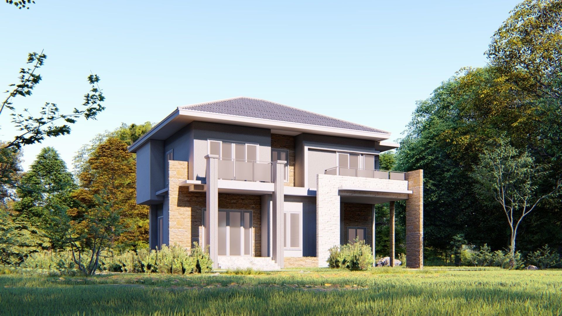 Villa C10 - Home 10x12m 3D model_31