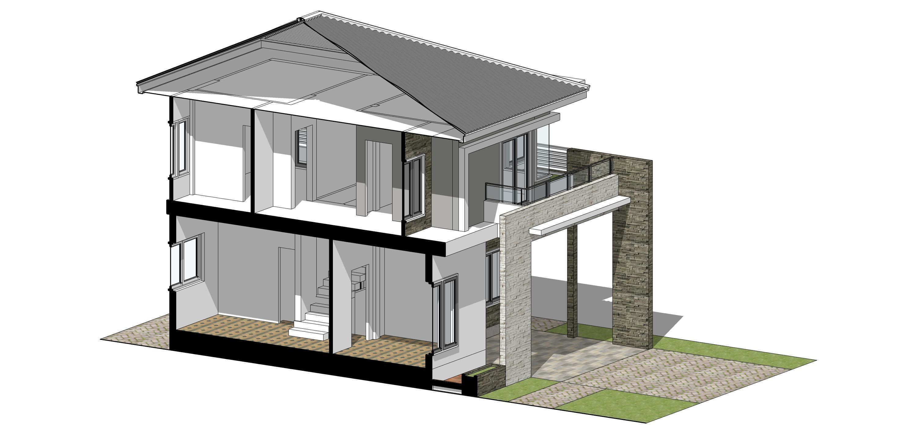 Villa C10 - Home 10x12m 3D model_28