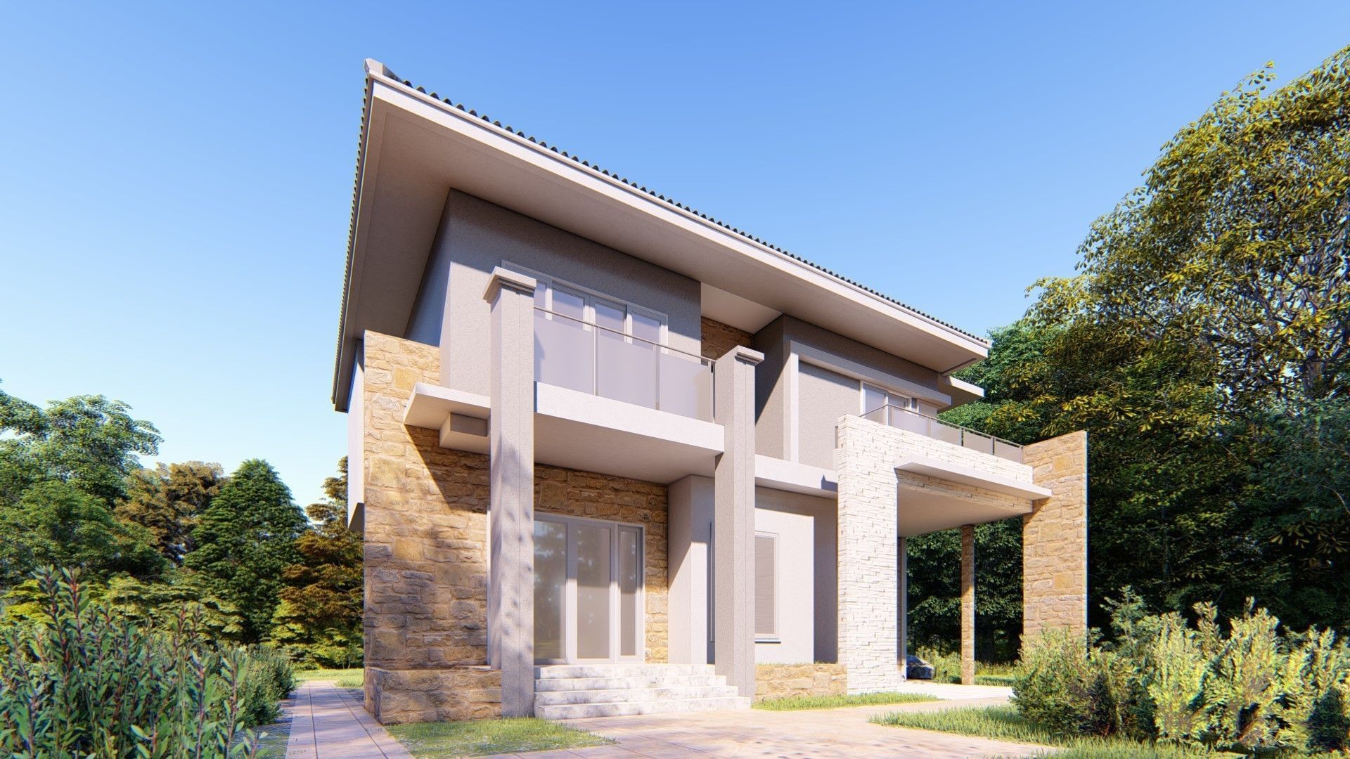 Villa C10 - Home 10x12m 3D model_32