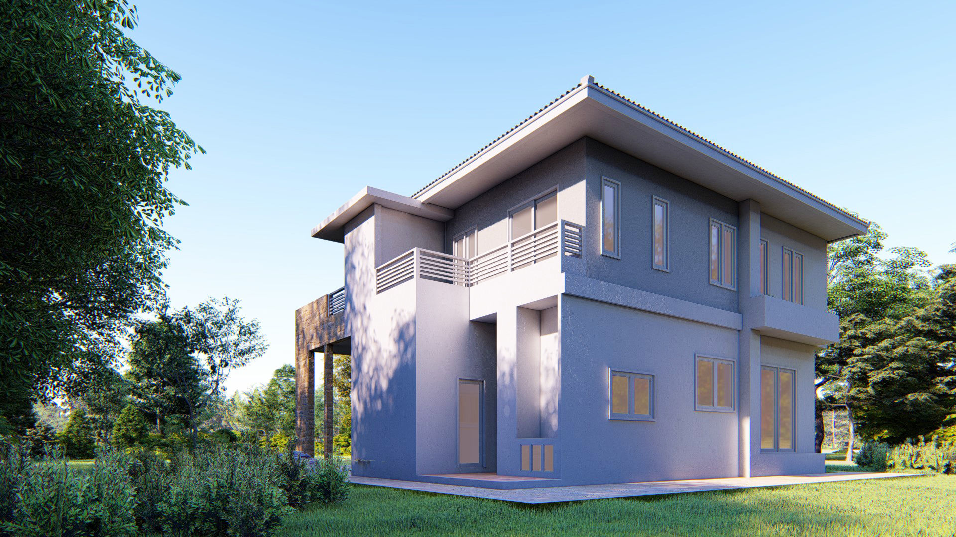 Villa C10 - Home 10x12m 3D model_35