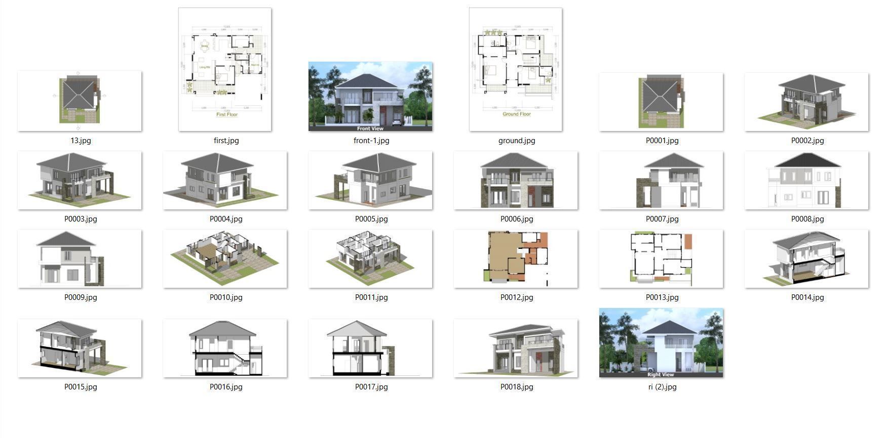 Villa C10 - Home 10x12m 3D model_12