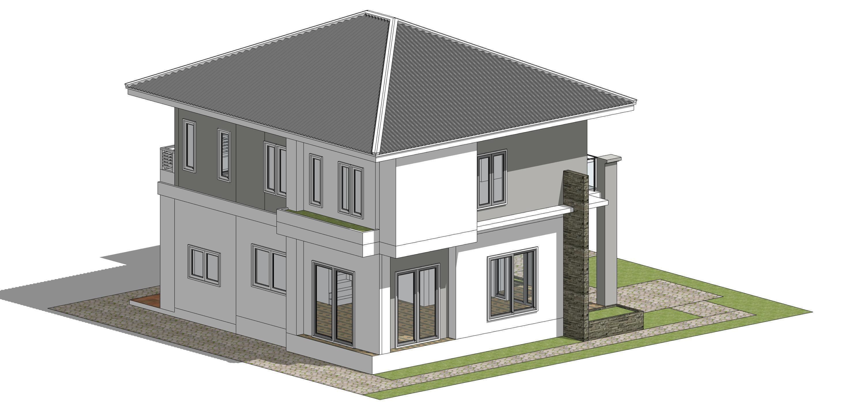 Villa C10 - Home 10x12m 3D model_20