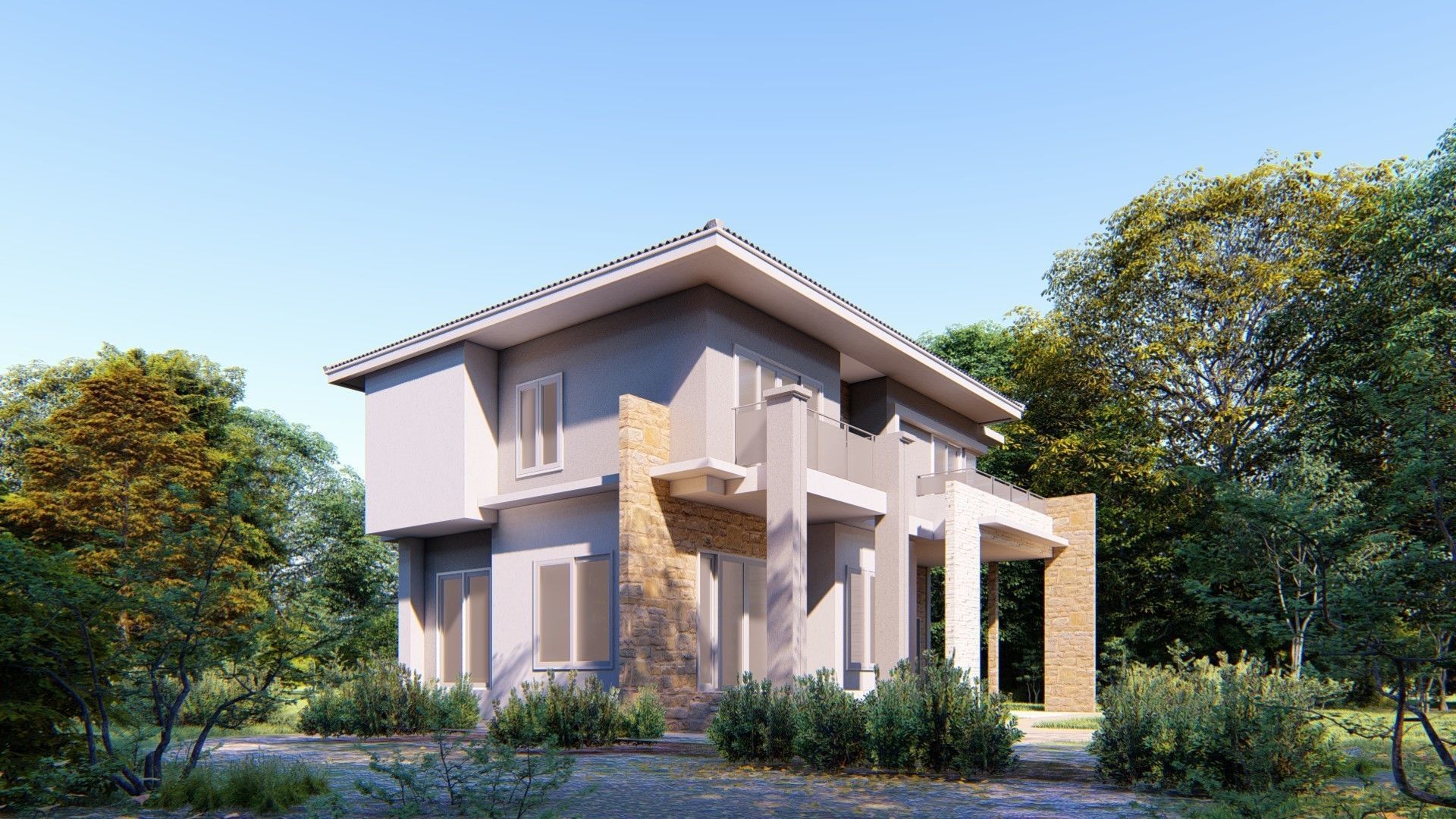 Villa C10 - Home 10x12m 3D model_2