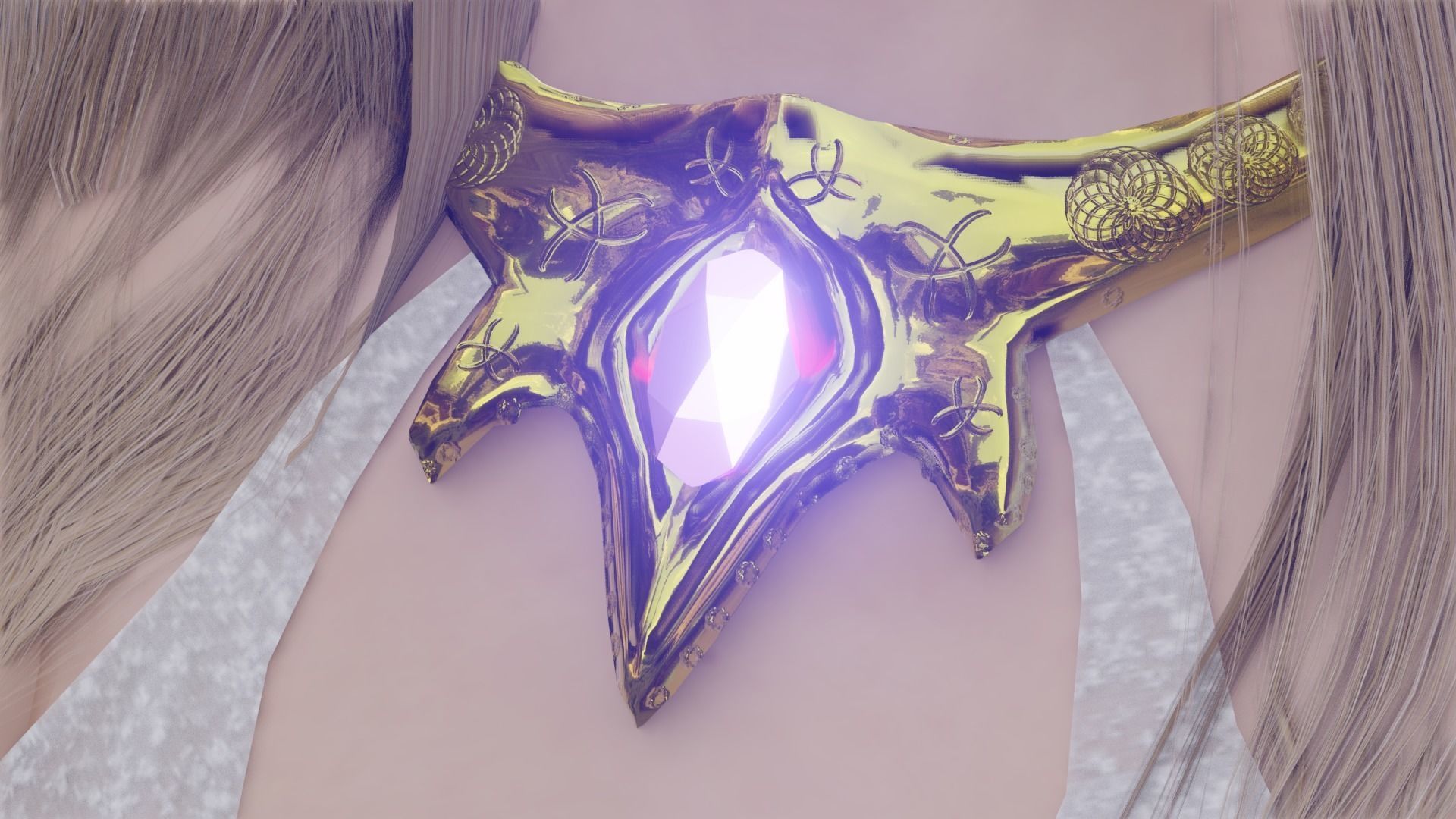 Beautiful flying  angel Low-poly 3D model_9