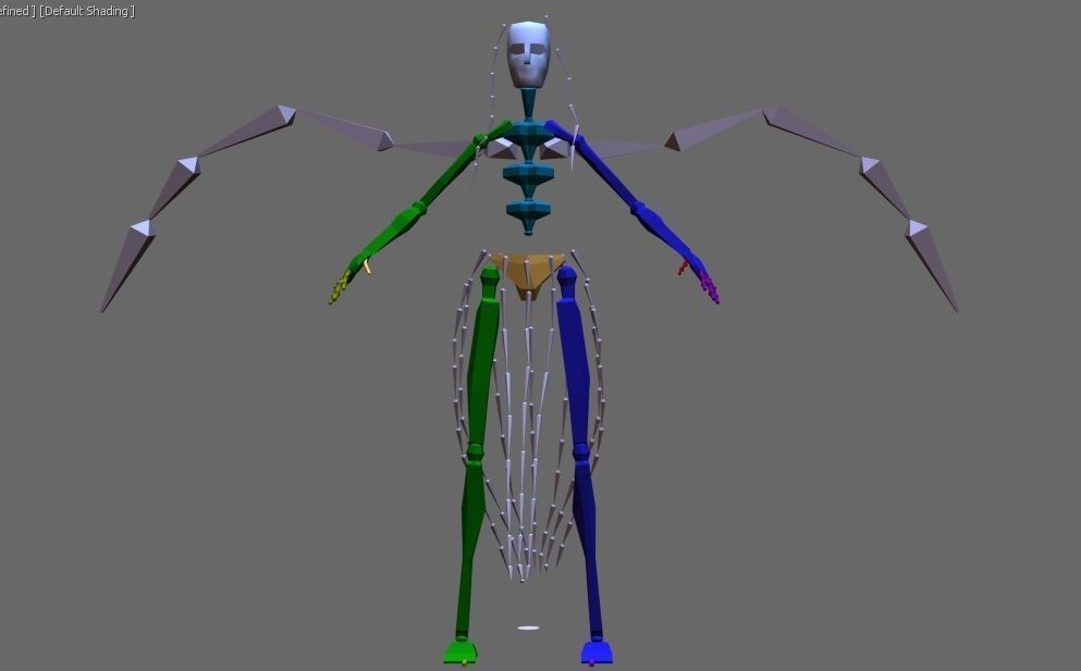 Beautiful flying  angel Low-poly 3D model_24