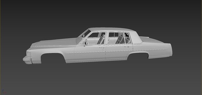 Cadillac FLeetwood Brougham 1983  3D print model 2