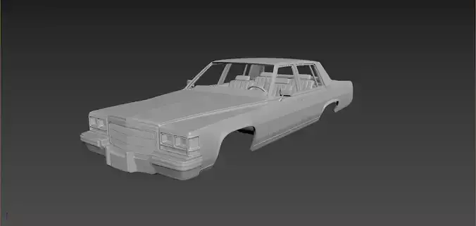 Cadillac FLeetwood Brougham 1983  3D print model