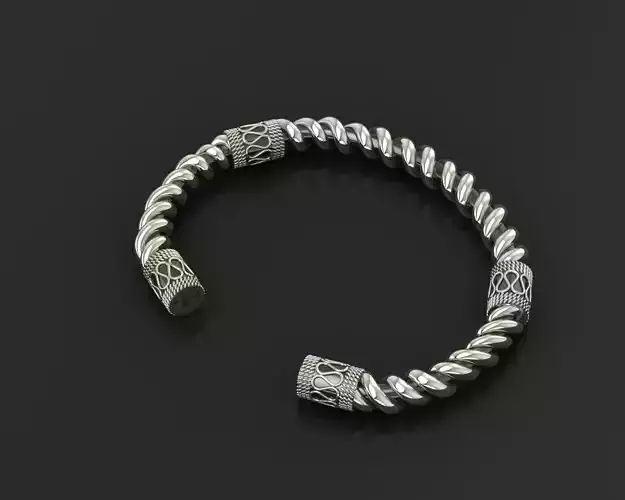 Stylish antique bracelet with patterns