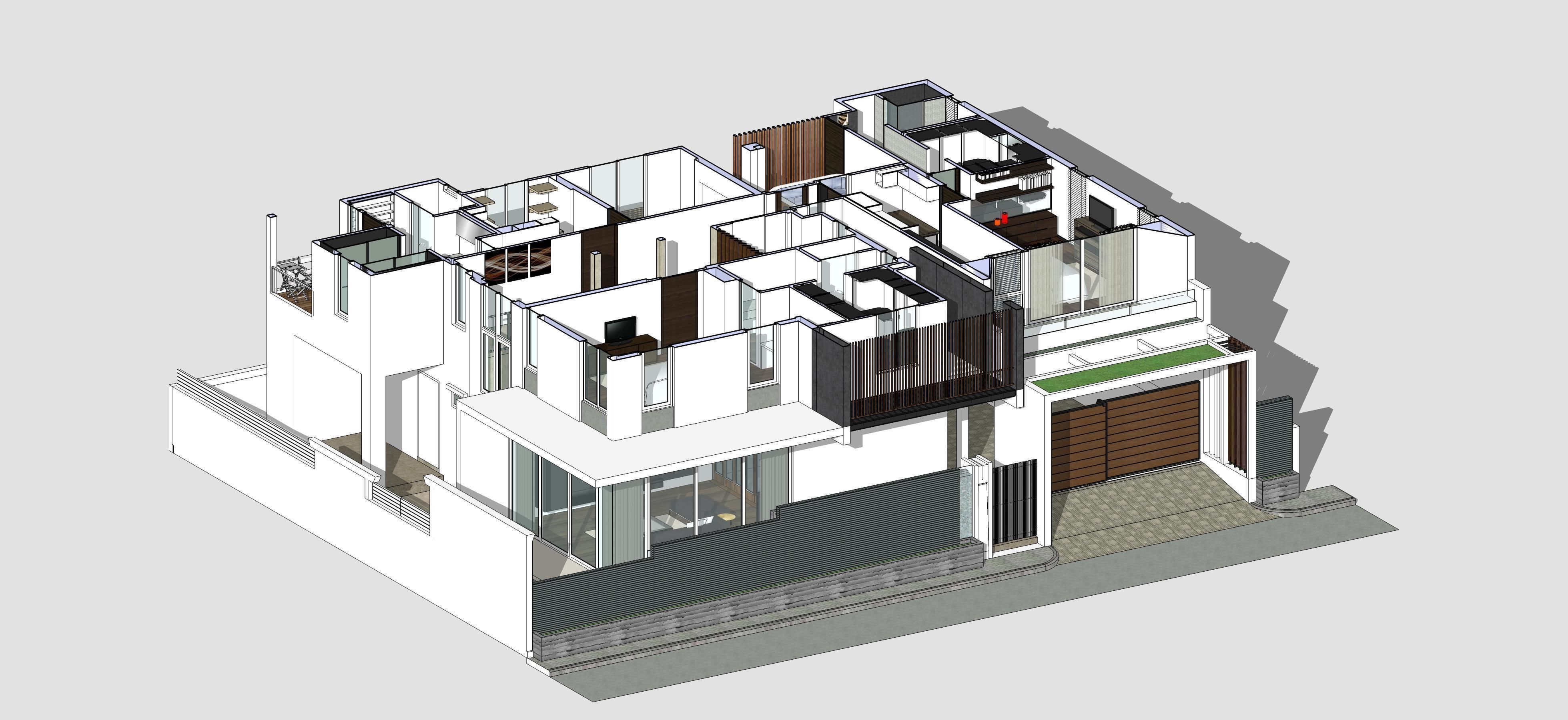 House Architectural Project 01 - The plan is empty 3D model_13