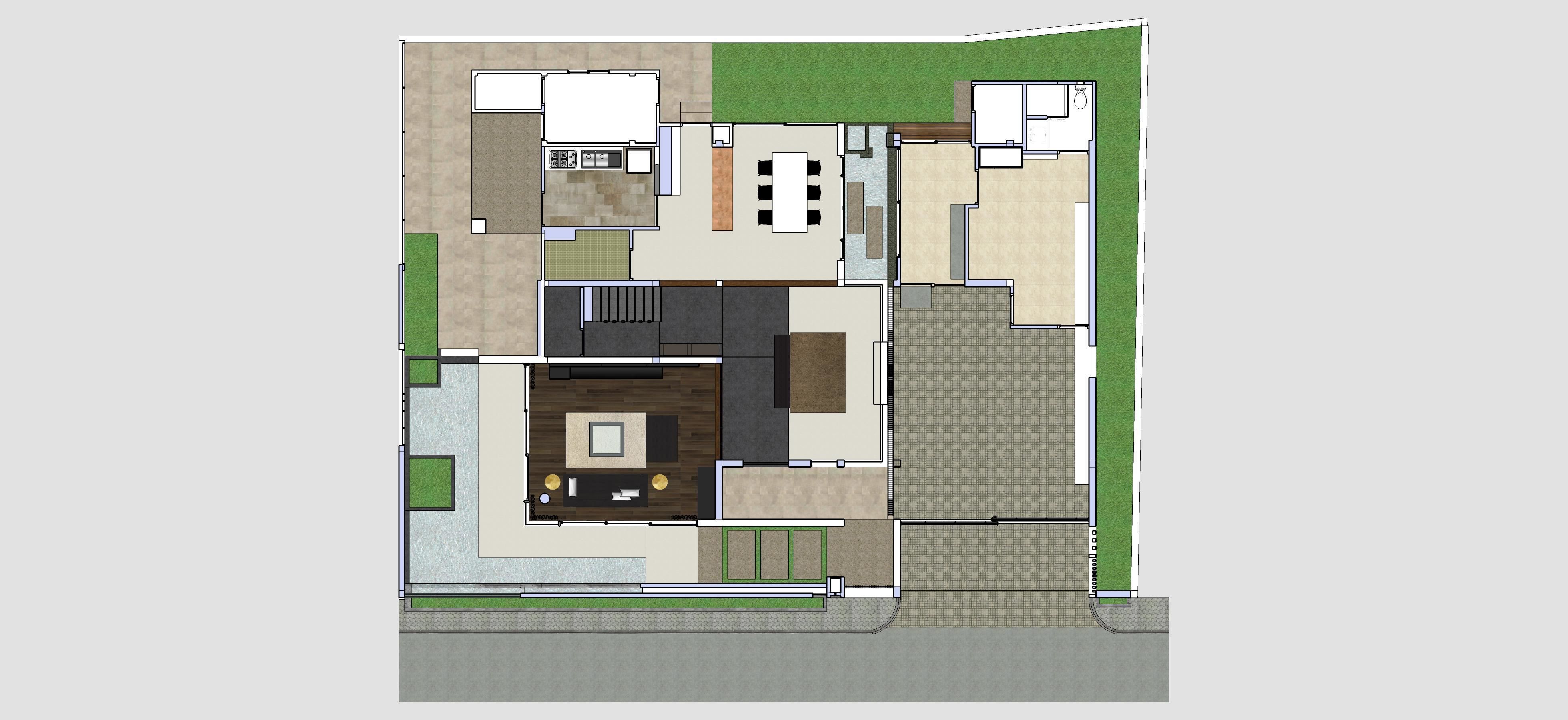 House Architectural Project 01 - The plan is empty 3D model_12