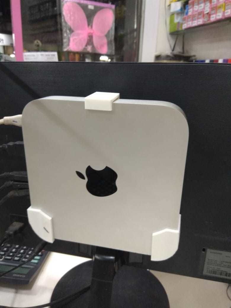 Apple  Mini PC Monitor Mounting Holder 3D print model_1