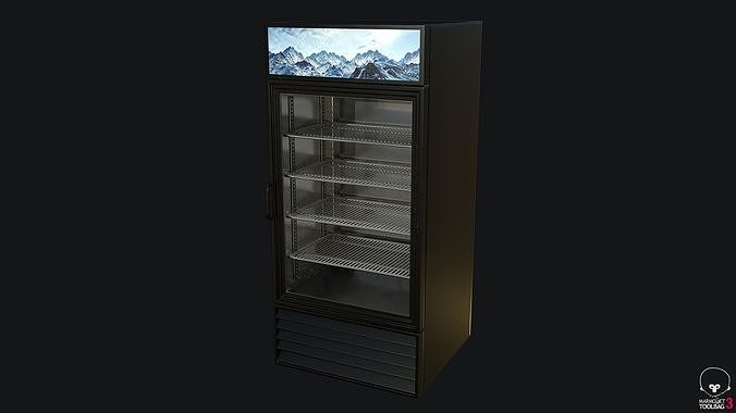 Commercial Fridge Cooler PBR Low-poly 3D model