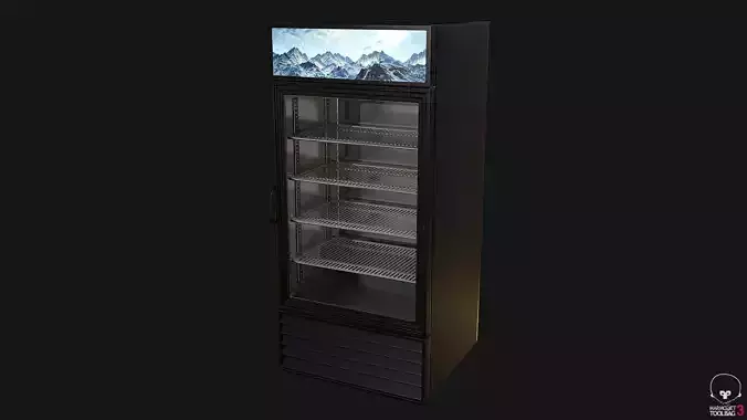 Commercial Fridge Cooler PBR Low-poly 3D model