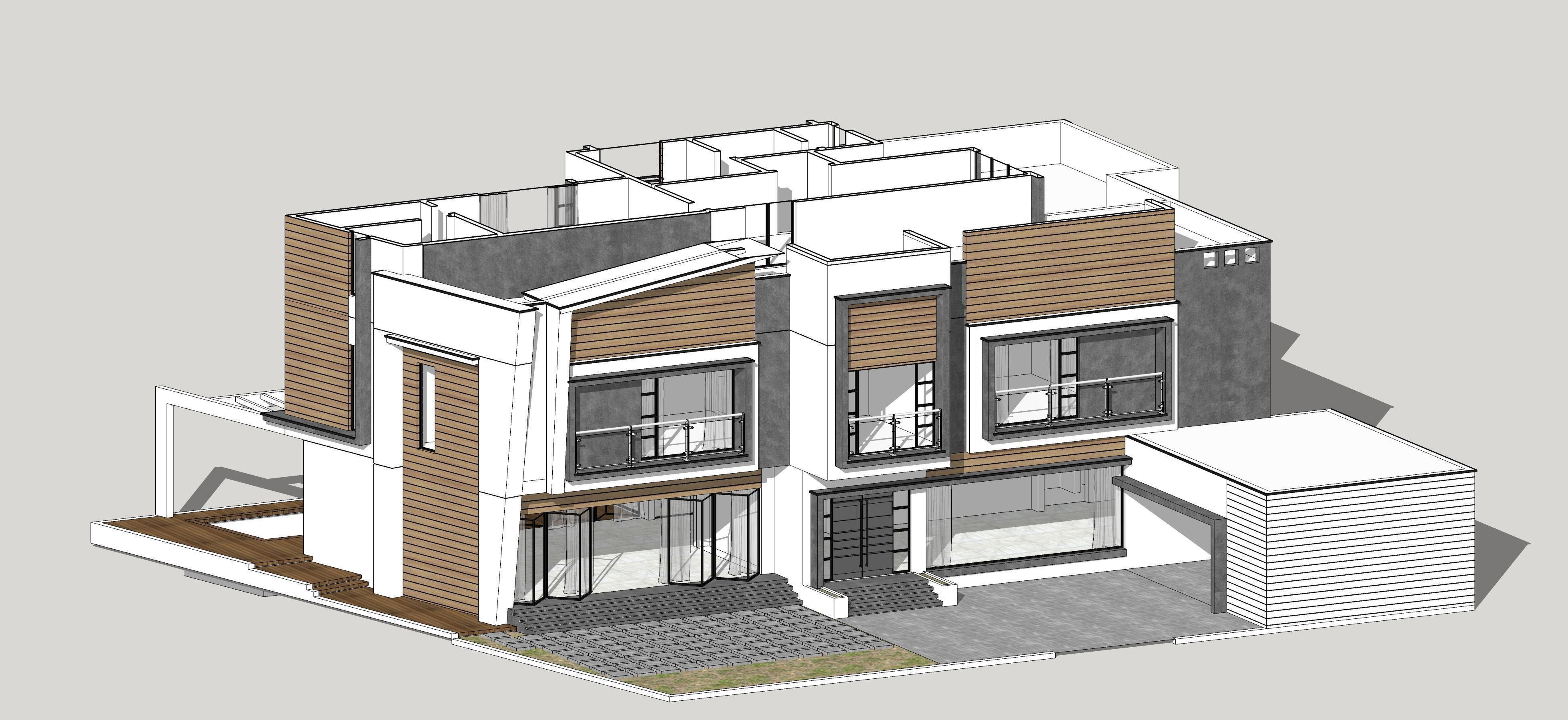 House Architectural Project 03 - The plan is empty 3D model_16