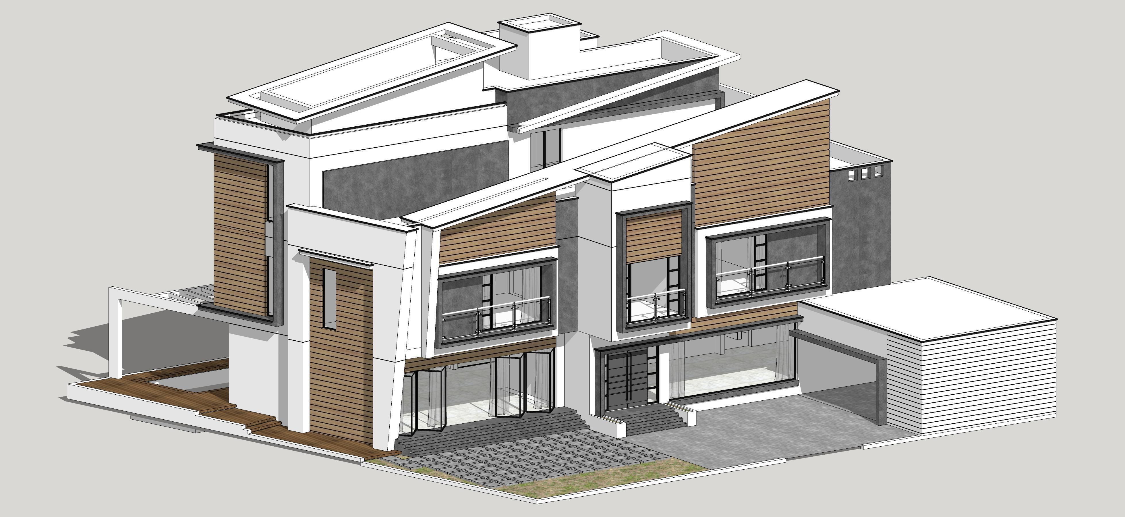 House Architectural Project 03 - The plan is empty 3D model_9