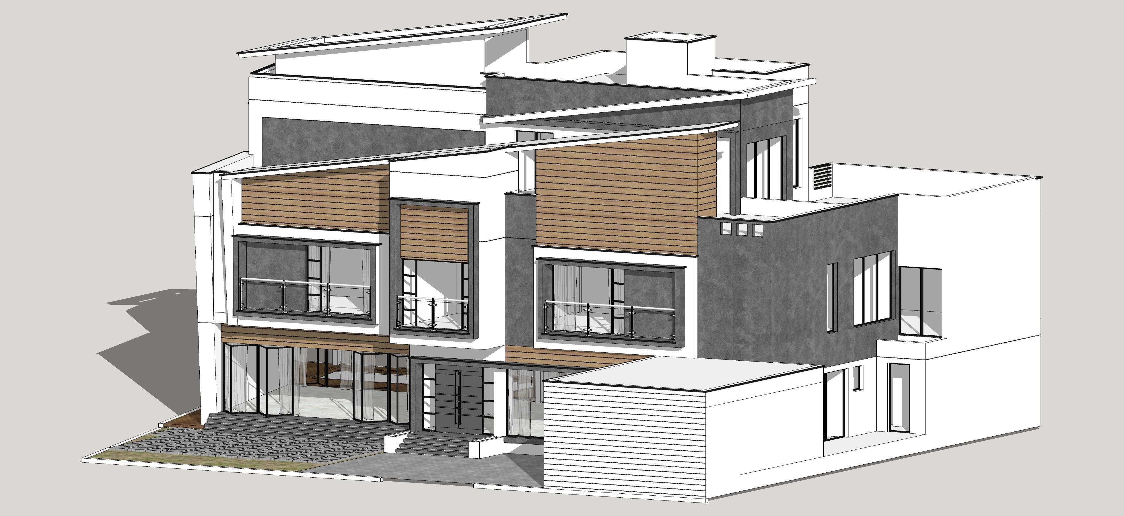 House Architectural Project 03 - The plan is empty 3D model_13