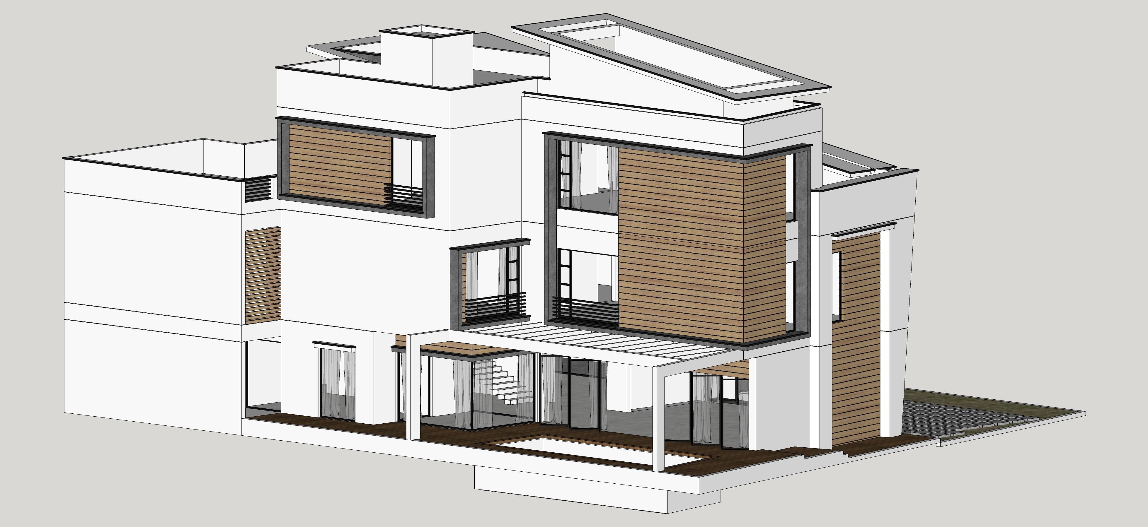 House Architectural Project 03 - The plan is empty 3D model_3