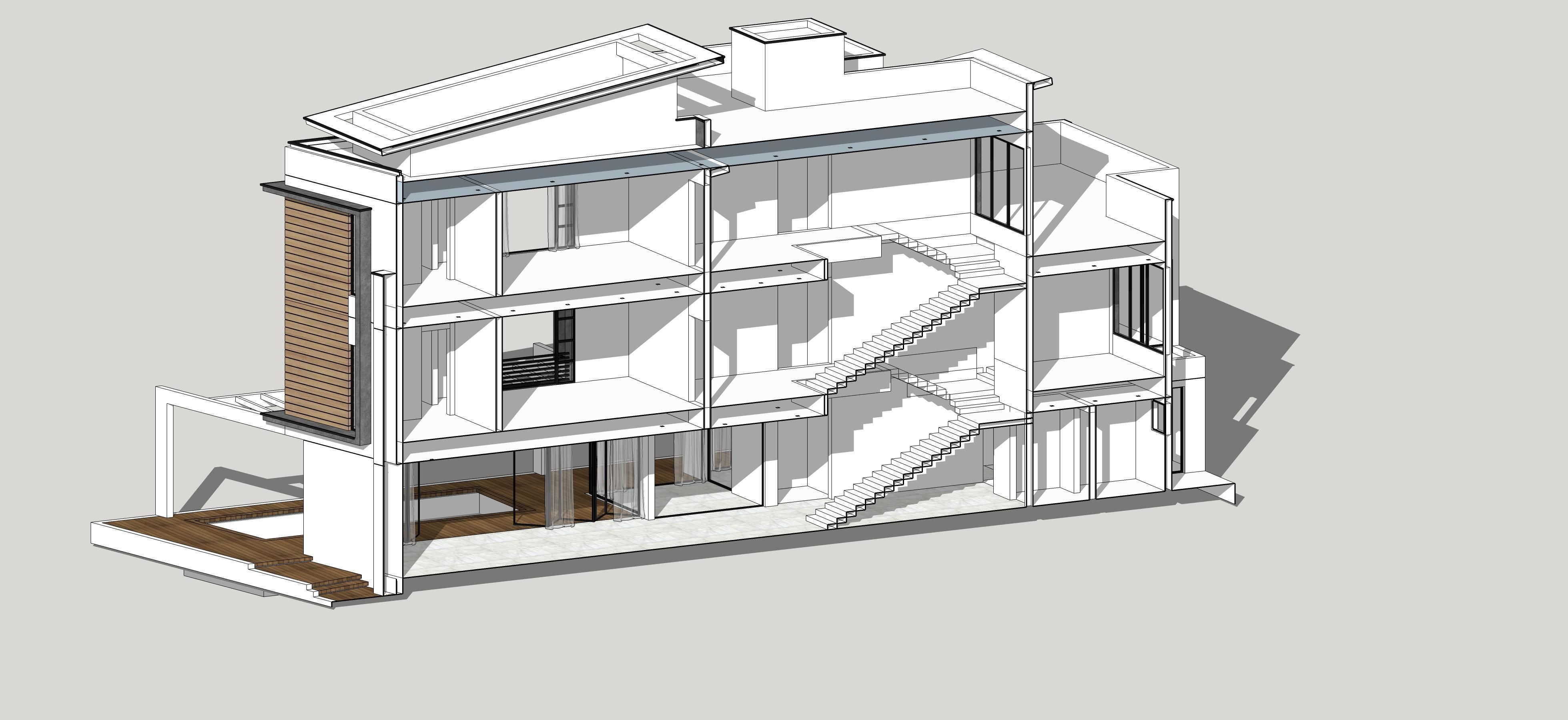 House Architectural Project 03 - The plan is empty 3D model_17