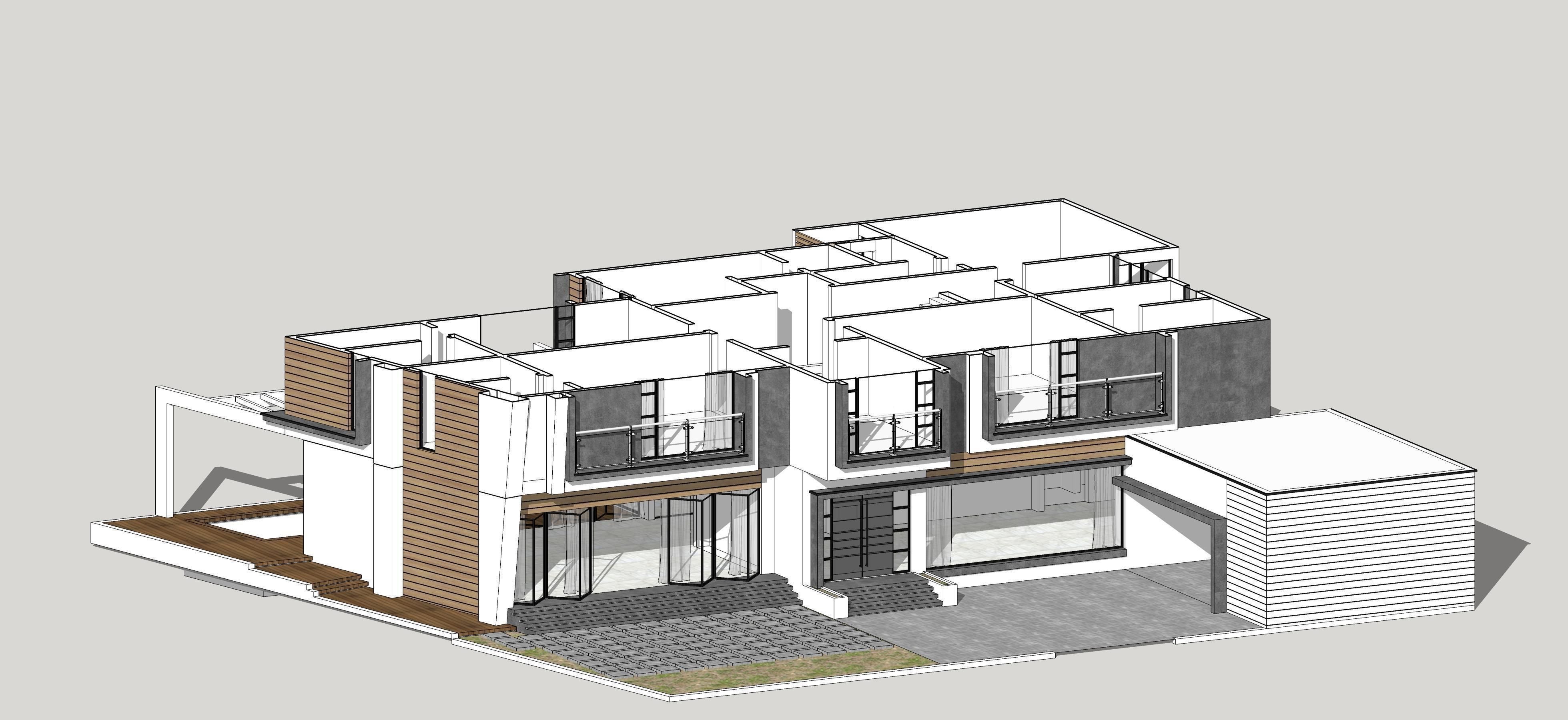House Architectural Project 03 - The plan is empty 3D model_19