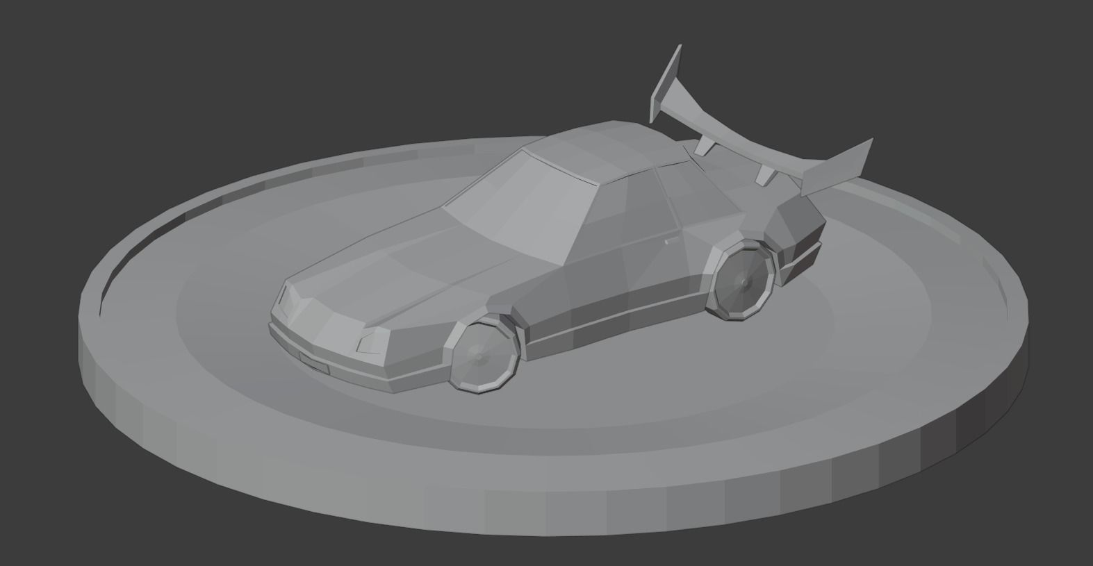 LowPoly Sport Car Free low-poly 3D model_4